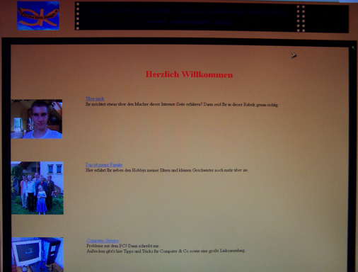 Screenshot of the very first CK-Pictures Website